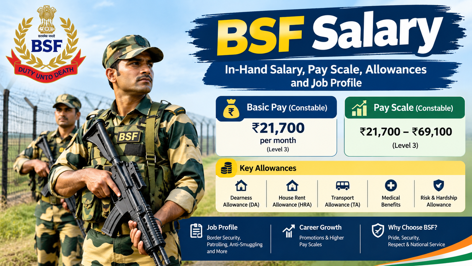 BSF Salary: Ultimate Guide to In-Hand Pay, Allowances and Job Profile