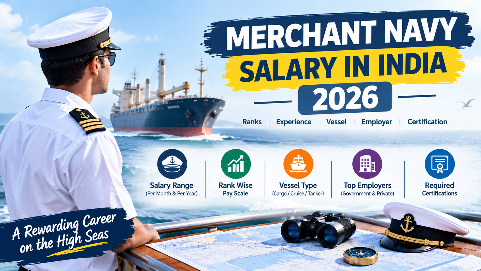 Merchant Navy Salary in India 2026: Rank-Wise Pay, Career Growth and Benefits