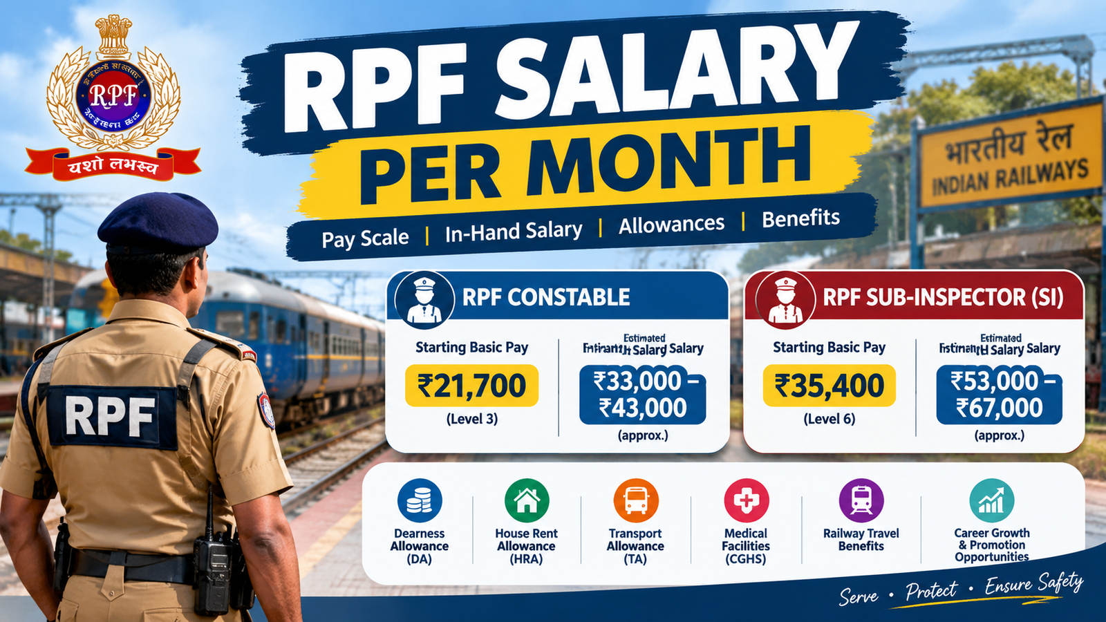 RPF Salary Per Month: Ultimate Guide to Constable and SI In-Hand Salary