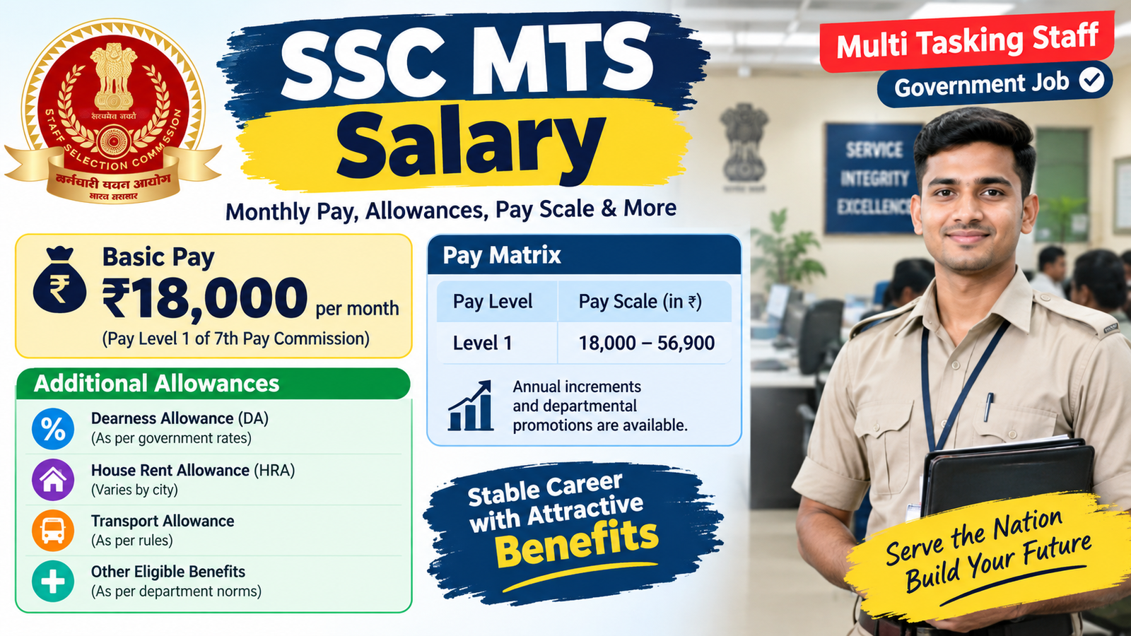SSC MTS Salary: Complete Guide to In-Hand Pay, Allowances & Job Profile